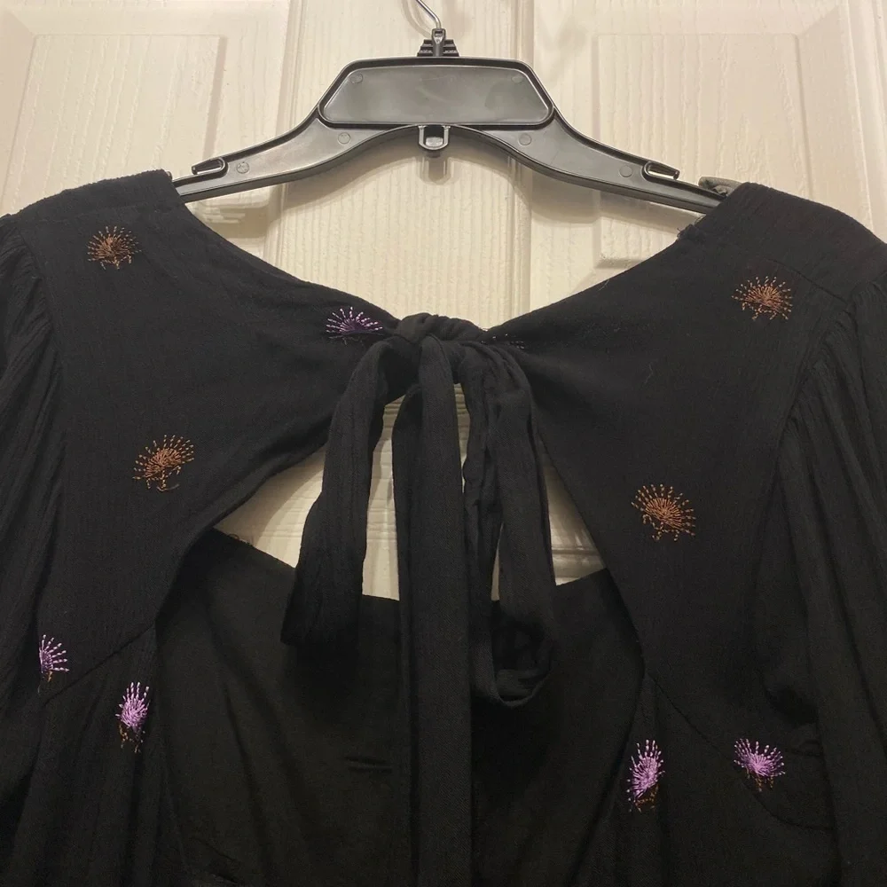 Free People Embroidered Mini Dress